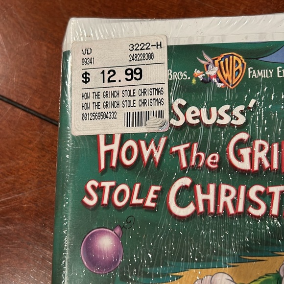 FACTORY SEALED Dr Seuss How The Grinch Stole Christmas VHS Horton Clamshell - Picture 7 of 7